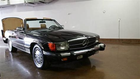 1988 Mercedes 560sl Black On Tan 99k Miles Dry Climate Rust Free Car