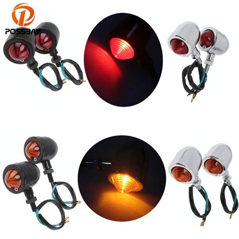 Aliexpress Buy Possbay Chrome Black Motorcycle Lights Motocross