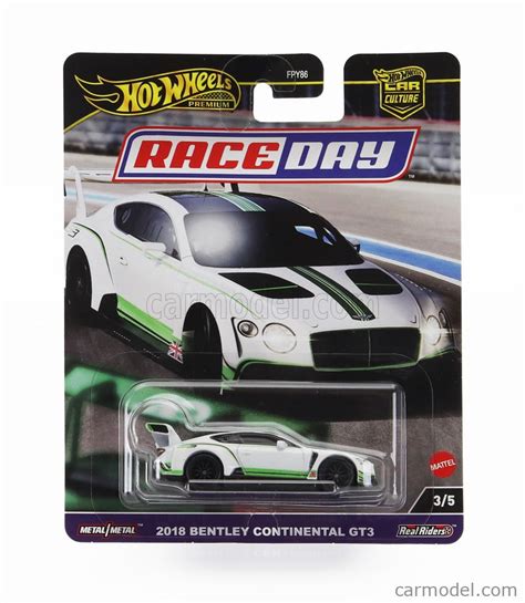 MATTEL HOT WHEELS FPY86 976D HRV93 Scale 1 64 BENTLEY CONTINENTAL GT3 2018 WHITE GREEN