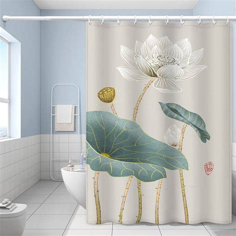 3d Digital Printing Resistant Waterproof Bathroom Shower Curtain Set