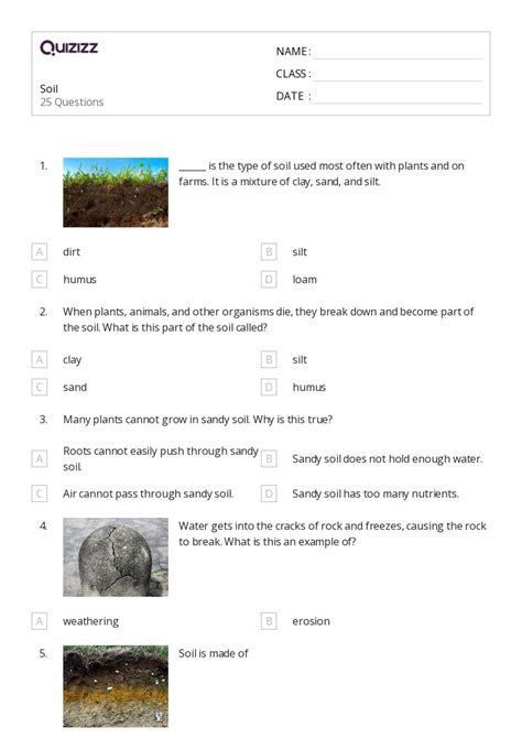 50 Soils Worksheets For 5th Class On Quizizz Free And Printable