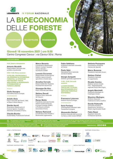 ROMA La Bioeconomia Delle Foreste IV Forum Nazionale Legambiente 18