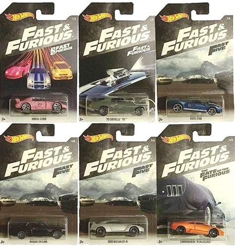 Hot Wheels 2018 Fast And Furious The Fate Of The Furious 6 Car Set Wish Fast And Furious Hot