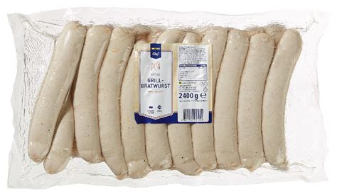 METRO Chef Bratwurst grob 20 Stück à ca 120 g ca 2 4 kg Packung