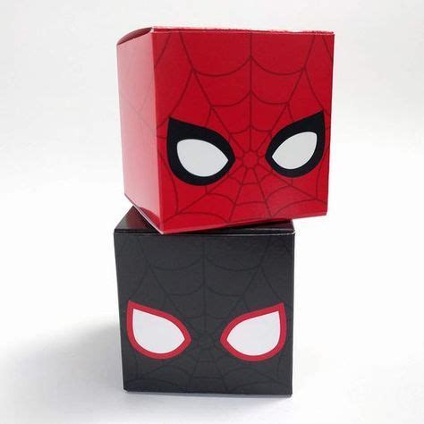 Spiderman Treat Box Diy Printable Etsy Spiderman Gifts Treat Boxes