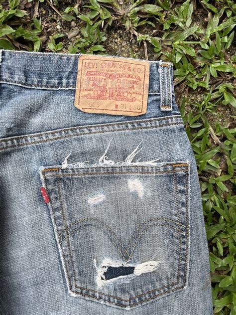 Levis Vintage Levis 505 Patchwork Jeans J025 Grailed