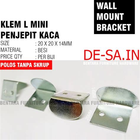 Jual Braket Klem L Klem Jepit Kaca Plat Tipis Cermin Tahanan Penjepit