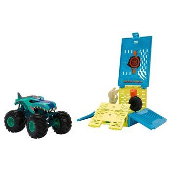 Hot Wheels Monster Trucks Bahn Stunt Reifen Im Set Mit Zwei Autos Smyths Toys Deutschland