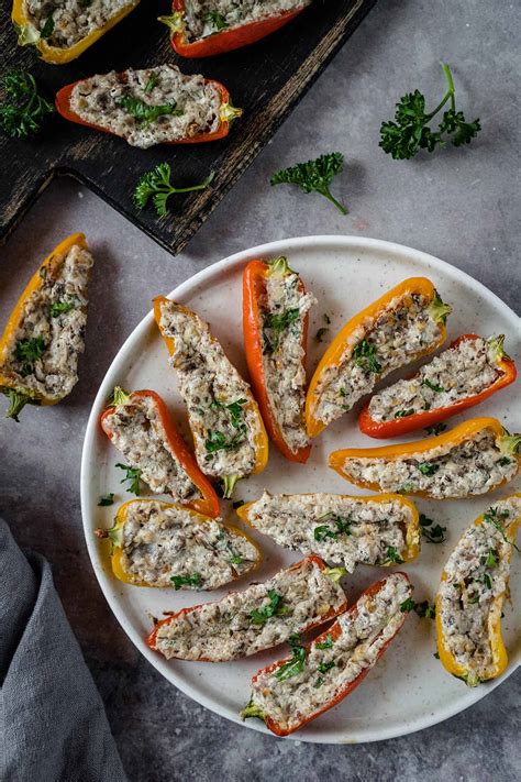 Cream Cheese Stuffed Peppers With Mushrooms