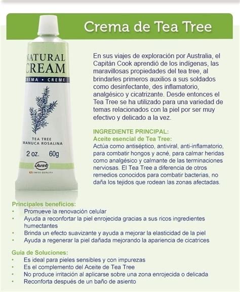 Crema Tea Tree Swiss Just Regenerativa 60ml Envio Gratis 549 00 En