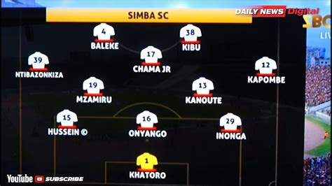 KIKOSI CHA SIMBA VS WYDAD C YouTube