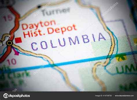 Columbia Washington State Map Stock Photo by ©aliceinwonderland2020 ...