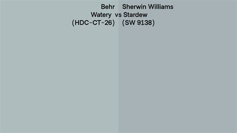 Behr Watery Hdc Ct Vs Sherwin Williams Stardew Sw Side By