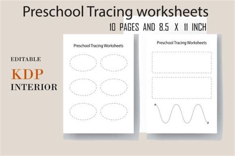 Preschool Tracing Worksheets Graphic by dostonart · Creative Fabrica 