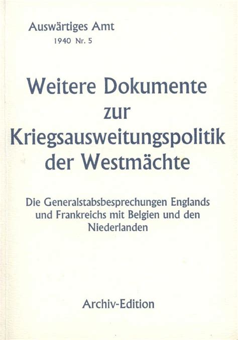 PDF Auswärtiges Amt Weissbuch Nr 5 Weitere Dokumente zur