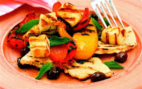 Halloumi Med Grillede Peberfrugter Let Og L Kkert