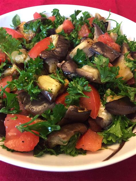 Roasted Eggplant Tomato Salad Recipe – Melanie Cooks