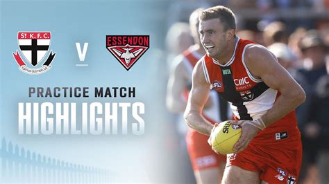 St Kilda V Essendon Highlights Practice Match Afl Youtube