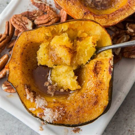 Easy Baked Acorn Squash Roasted Squash Recipe