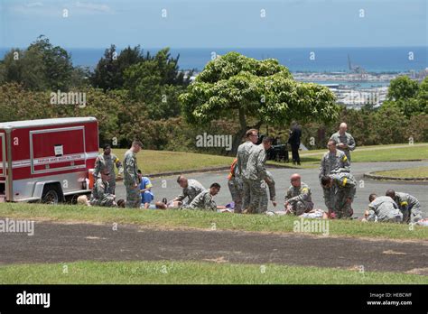 Tripler Army Medical Center Personnel Stabilize And Triage Transported