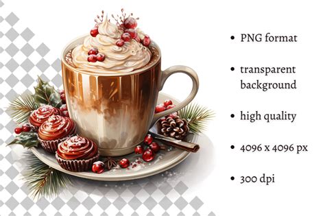 Christmas Hot Chocolate PNG Clipart Graphic By MashMashStickers Creative Fabrica