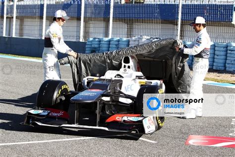 Sergio Perez MEX And Kamui Kobayashi JPN Unveil The New Sauber C31