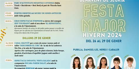 Benavent celebrarà la seva Festa Major dhivern del 26 al 29 de gener