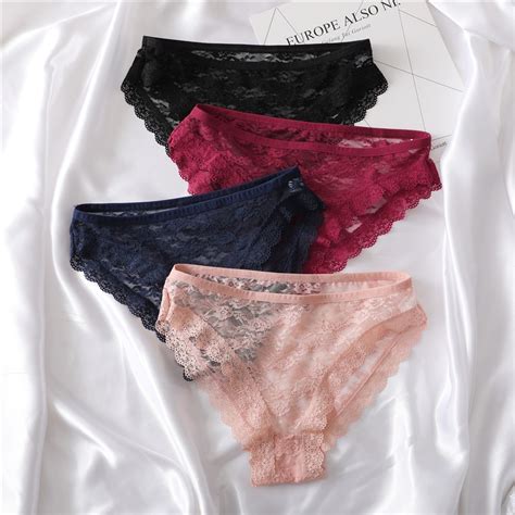 Cutebyte Lace Sexy Panties For Women Breathable Comfortable Briefs Perspective Female Lingerie