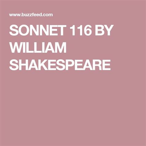 Sonnet 116 By William Shakespeare Sonnet 116 Sonnets Shakespeare