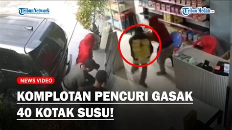 AKSI Komplotan Pencuri Bobol Toko Perlengkapan Bayi Ambil 40 Kotak Susu