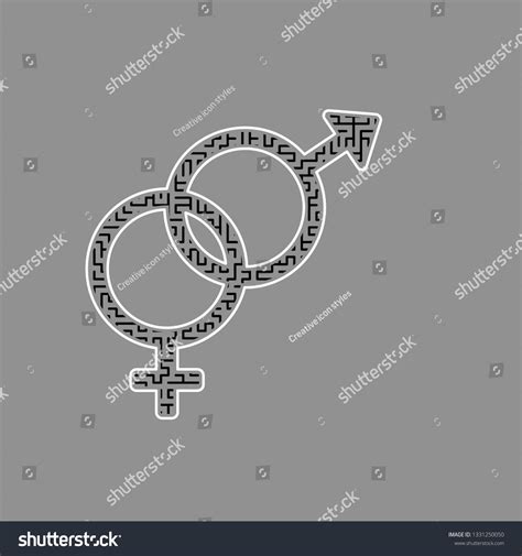 Sex Symbol Sign Vector Black Maze 스톡 벡터 로열티 프리 1331250050 Shutterstock