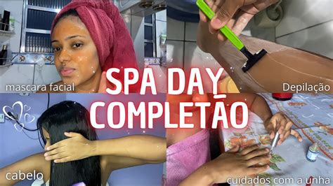 SPA DAY COMPLETÃO EM CASA depilação máscara facial hidratação