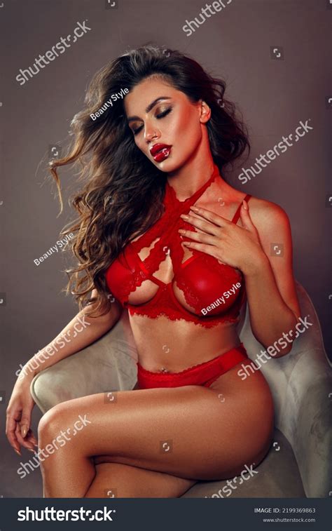 Sexy Brunette Woman Long Wavy Hair Stock Photo 2199369863 Shutterstock
