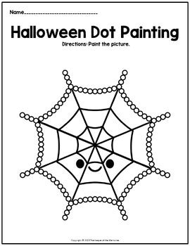 Halloween Dot Painting Printable Worksheets By The Keeper Of The Memories