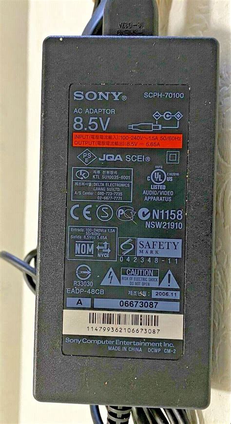 Genuine Sony Scph V A Hz Ac Adapter Power Supply