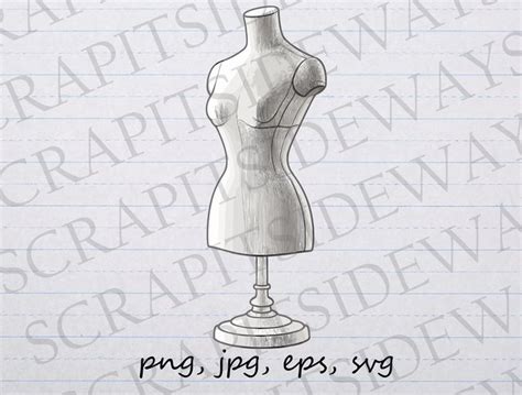 Dressmakers Mannequin Clipart Vector Graphic Svg Png Eps Sticker