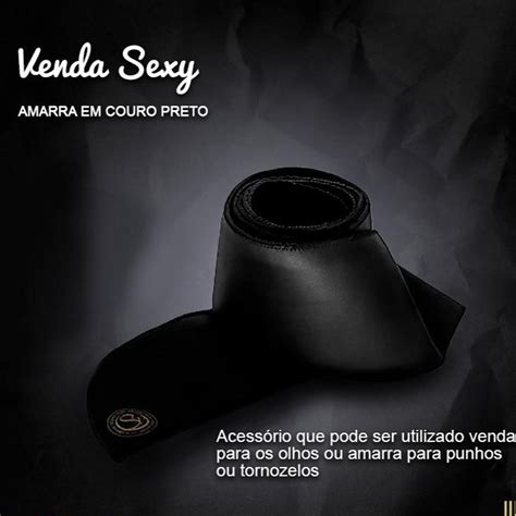 Venda Sexy Amarra Em Couro Preto Produto Feminino Secret Play Nunca