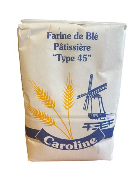 Farine De Blé Pâtissière T45 Caroline 1 Kg Moulins De Landelle