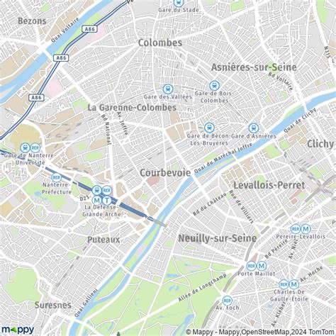 Map Courbevoie: map of Courbevoie (92400) and practical information