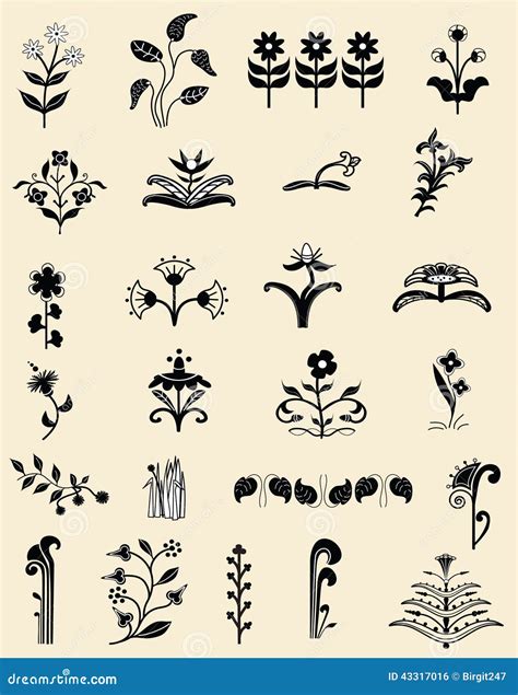 Ornamentos Florales Ilustraci N Del Vector Imagen