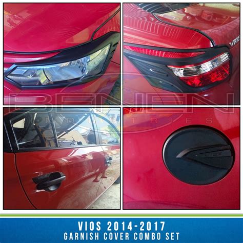 VIOS 2014 2017 Garnish Cover Combo Set MATT BLACK Shopee Philippines