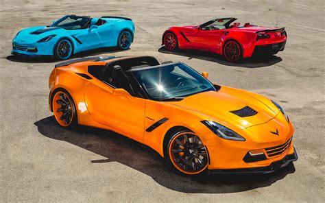 Widebody C7 Corvette Trio Looks Poisonously Sexy Autoevolution