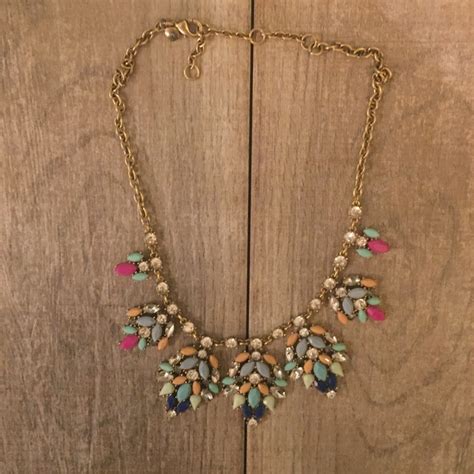 J Crew Colorful Statement Necklace Gem