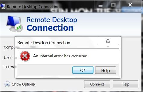 Rdp An Internal Error Has Occurred