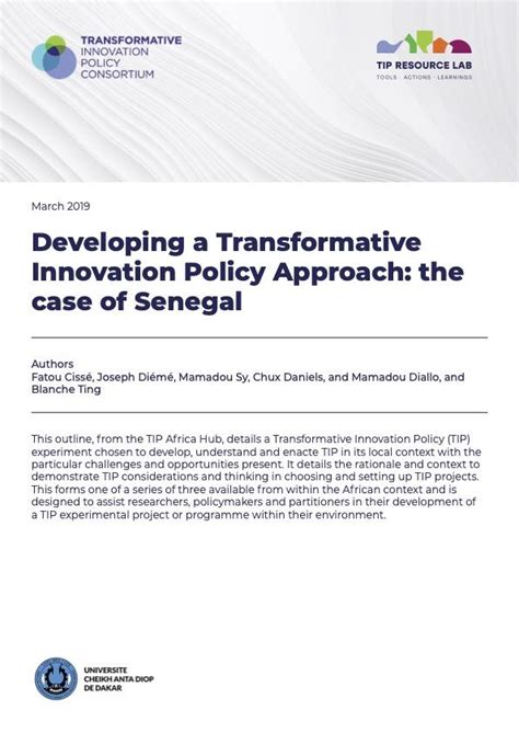 Developing A Transformative Innovation Policy Approach The Case Of