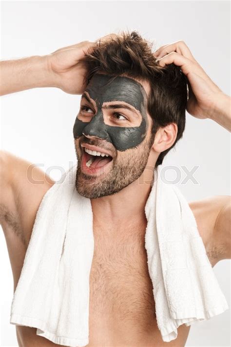 Photo Of Happy Half Naked Man With Stock Image Colourbox