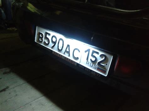 Подсветка заднего номера. — KIA Spectra, 1,6 л, 2007 года | своими ...