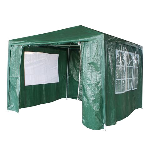 New 3 x 3m 120g Waterproof Outdoor PE Garden Gazebo Marquee Canopy ...