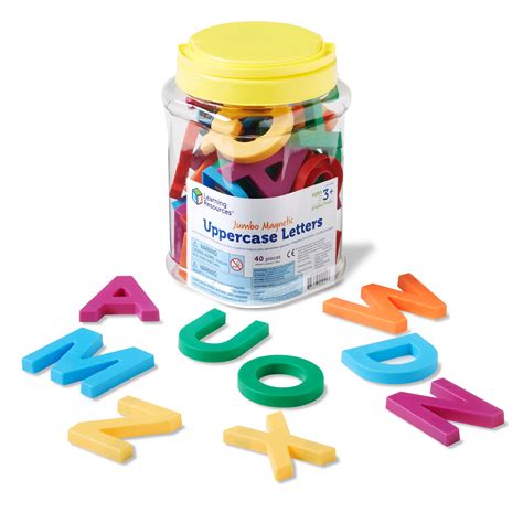 Learning Resources Jumbo Uppercase Magnetic Letters Set Of 40