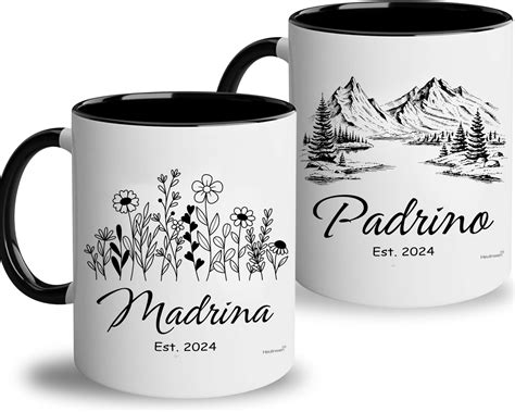 Amazon.com: Tazas Personalizadas Para Padrinos Godparents Proposal Gift